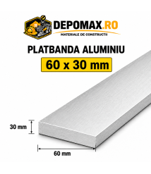 Platbanda aluminiu 60 x 30 mm, 6 metri (EN-AW 6060)